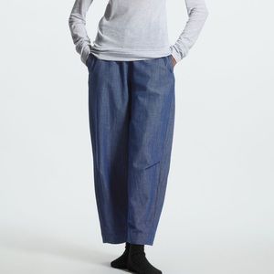 COS RELAXED-FIT ELASTICATED CANVAS PANTS